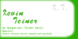 kevin teiner business card